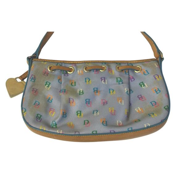 Vintage Y2K DOONEY & BOURKE Rainbow Monogram Logo Mini Purse Shoulder Bag - Picture 7 of 12